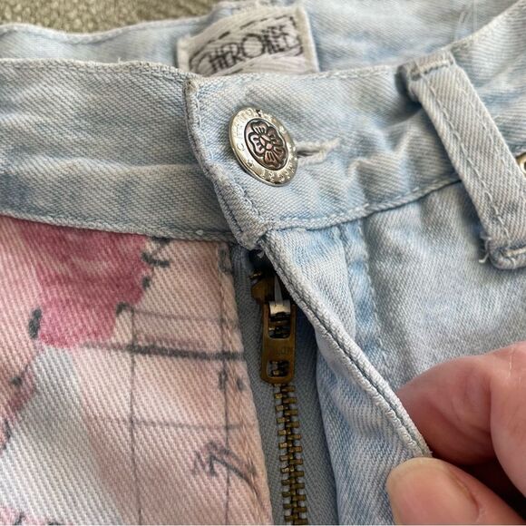 Vintage 80s Early 90s Cherokee High Rise Denim Jean Shorts 9 XS S 9” Inseam - Picture 6 of 12